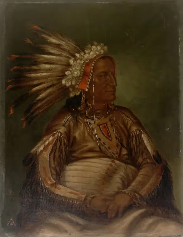 O-mata-ah-luta (Red Plume) — Antonio Zeno Shindler