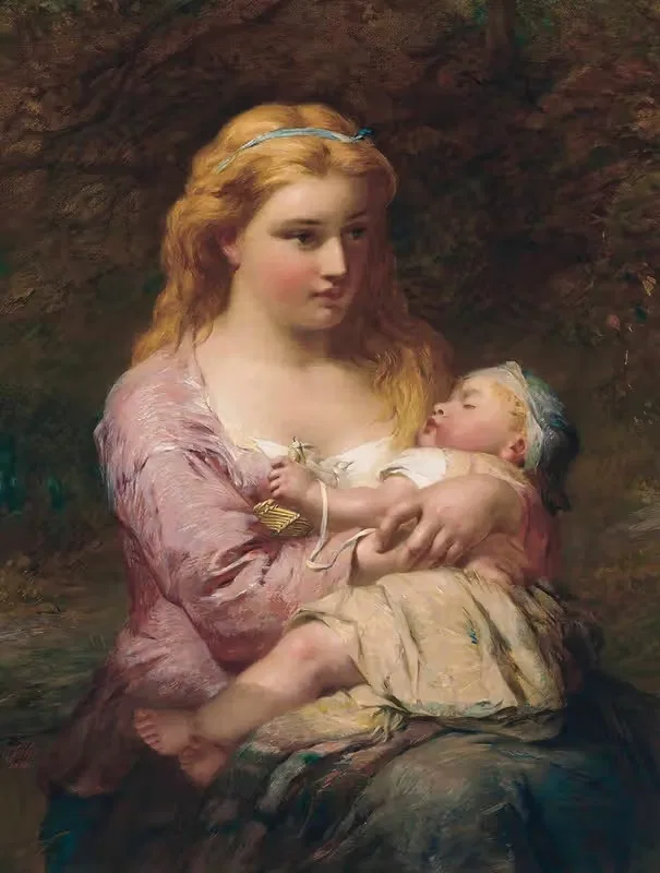 Сладкие сны by Джеймс Джон Хилл, 1868 — digital art print download