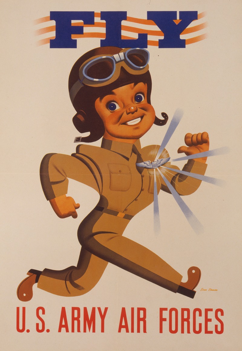 Fly – U.S. Army Air Forces by Stan Ekman, 1942 — digital art print download