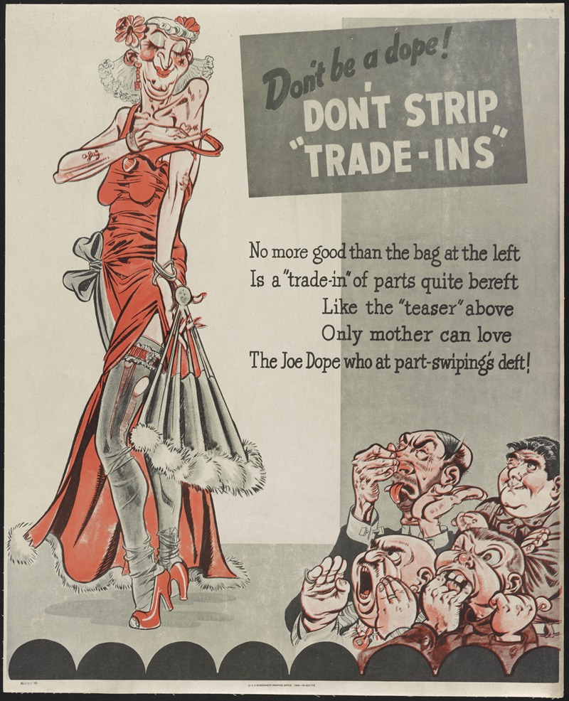 Don't be a dope! Don't strip 'trade-ins' — Will Eisner