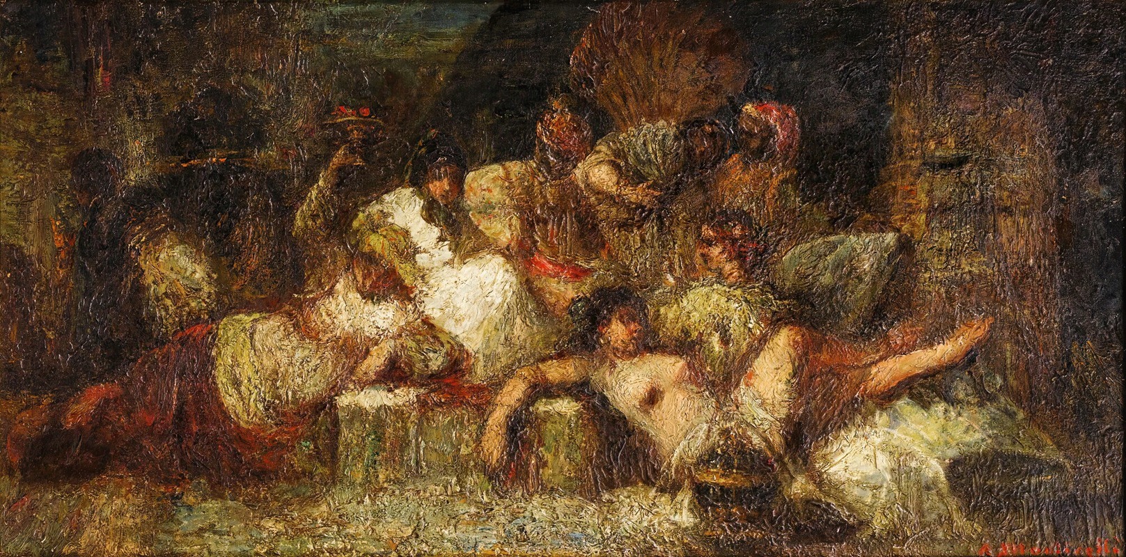 Harem Scene by Adolphe Monticelli — digital art print download
