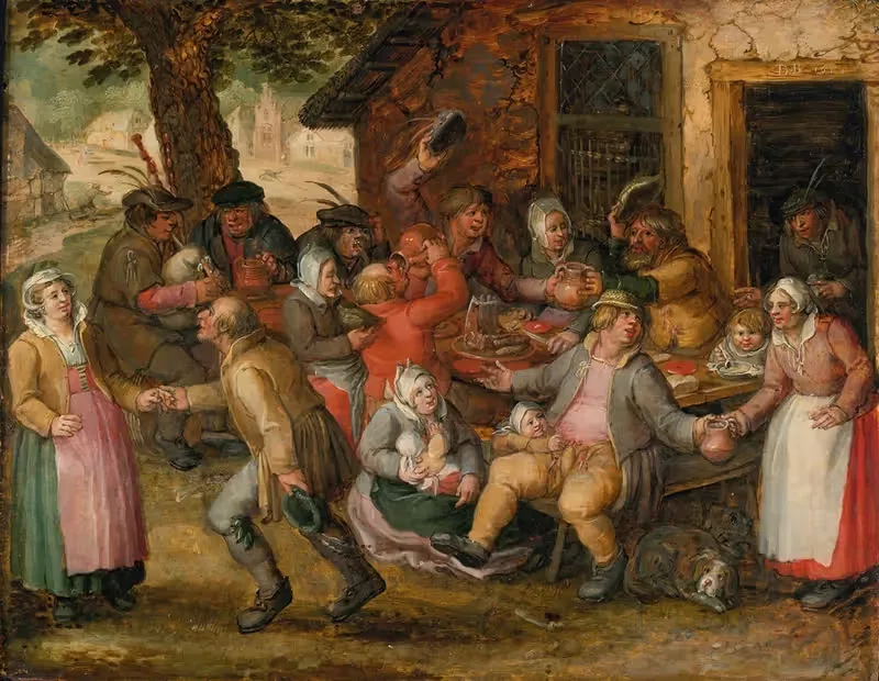 Крестьянский пир by Давид Винкбунс, 1606 — digital art print download