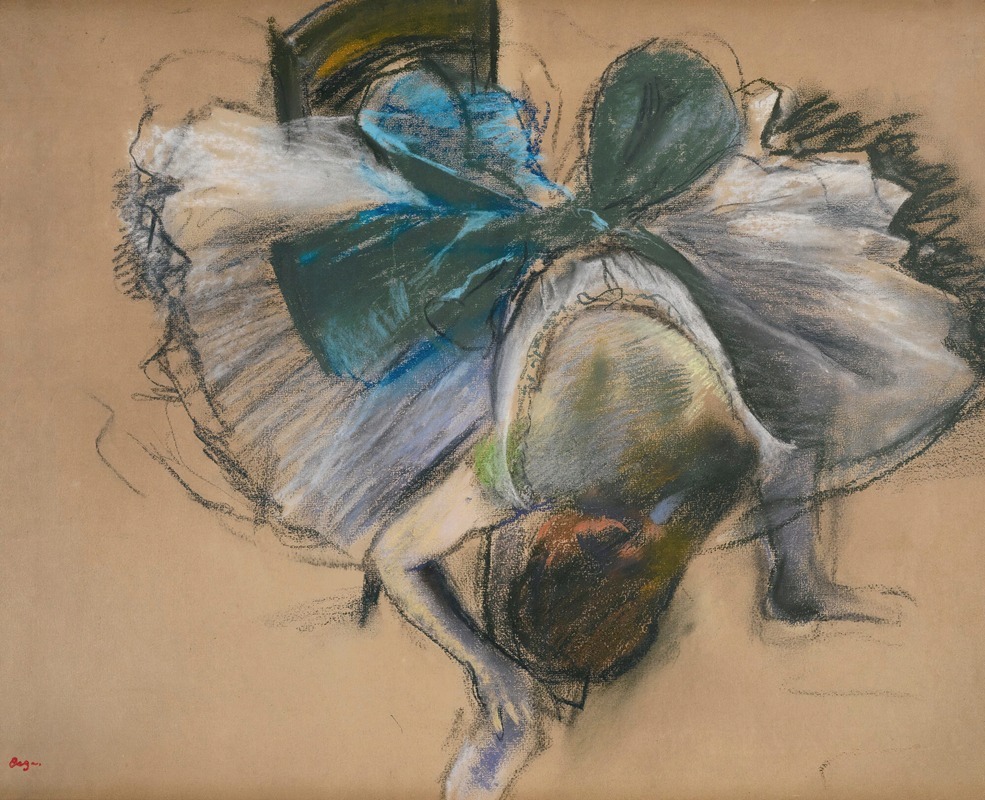 Danseuse Rajustant Son Chausson by Эдгар Дега, 1887 — digital art print download