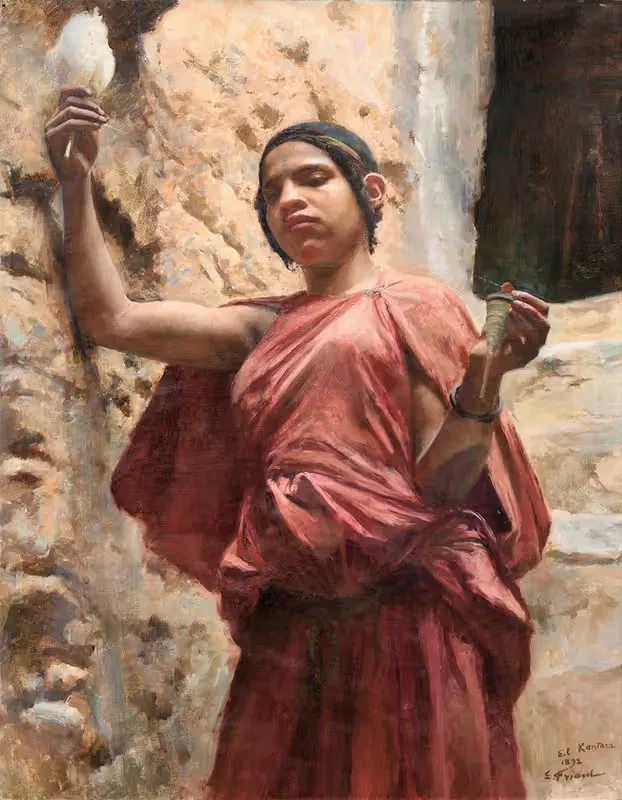 Spinner From El Kantara by Émile Friant, 1892 — digital art print download