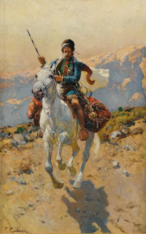 Кавказский всадник by Франц Рубо — digital art print download