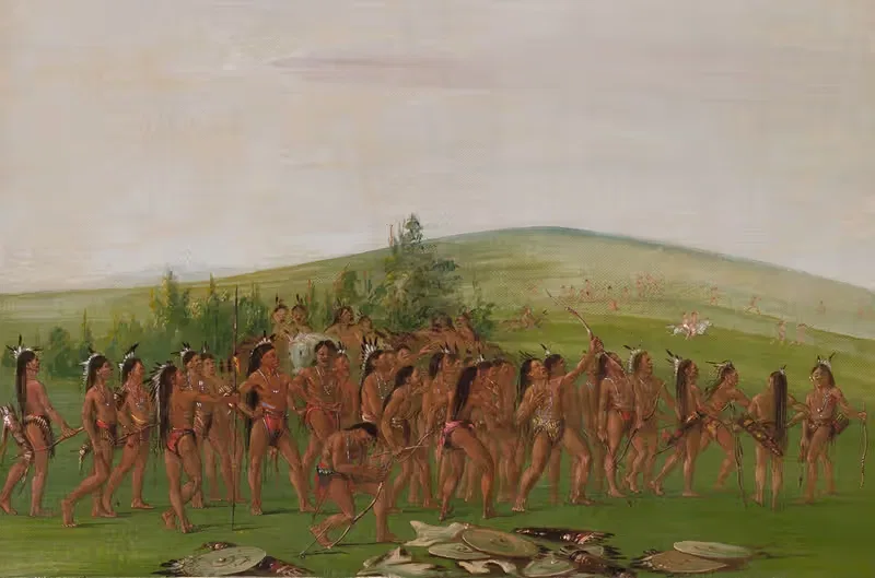 Archery of The Mandan — George Catlin