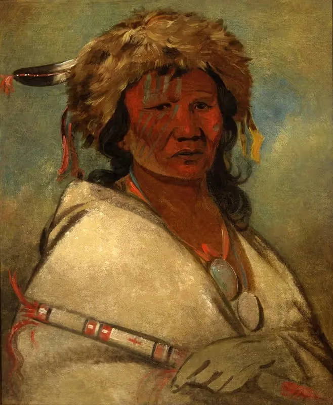 Great Hero, a Chief by George Catlin, 1845 — digital art print download