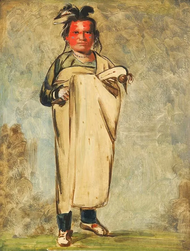 Káw-Kaw-Ne-Chóo-A, a Brave — George Catlin