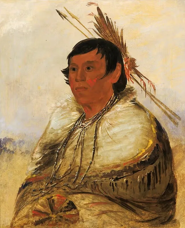 Ni-A-Có-Mo, Fix With The Foot, a Brave — George Catlin