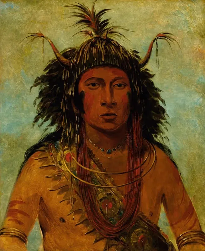 Say-Say-Gon, Hail Storm, War Chief — George Catlin