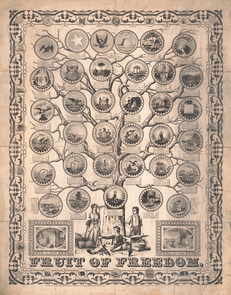Fruit of freedom by Энсайн, Бриджман и Фаннинг, 1858 — digital art print download