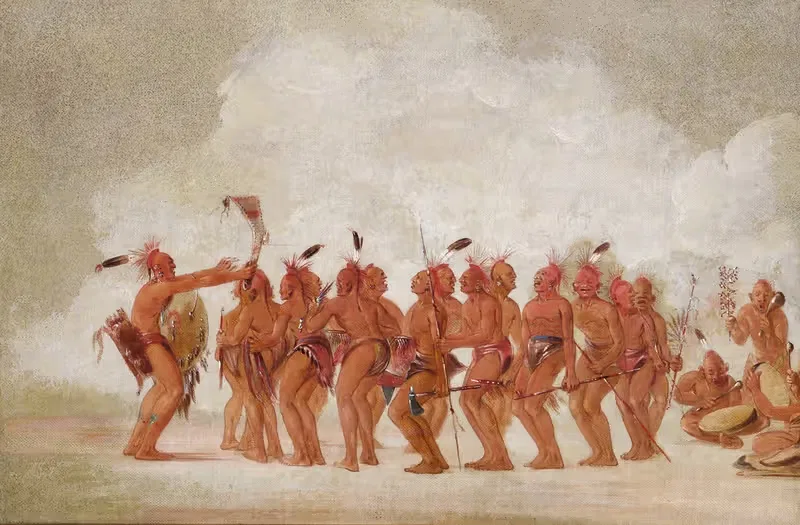Slave Dance, Sac And Fox by George Catlin, 1835-1837 — digital art print download