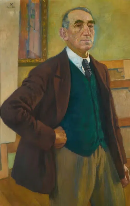 Автопортрет в зеленом жилете by Тео ван Риссельберге, 1924 — digital art print download