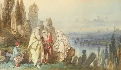 На берегах Золотого Рога by Амадео Презиози, 1871 — digital art print download