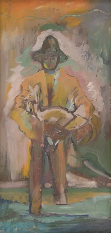 Man Carrying a Deer by Arnold Peter Weisz-Kubínčan, 1930-1935 — digital art print download