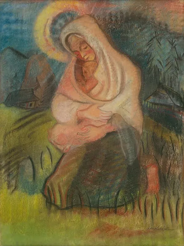 Мать с ребенком by Арнольд Петер Вайс-Кубинчан, 1940 — digital art print download