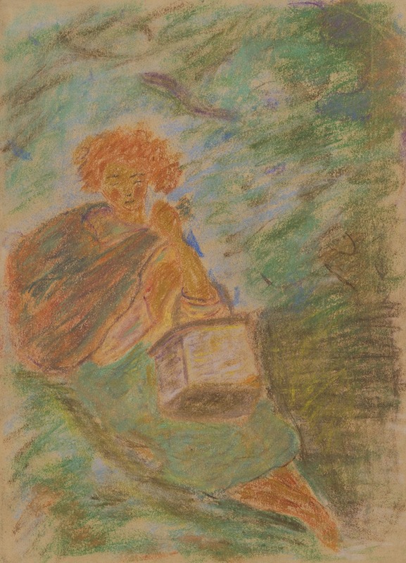 Resting Woman with a Basket — Арнольд Петер Вайс-Кубинчан