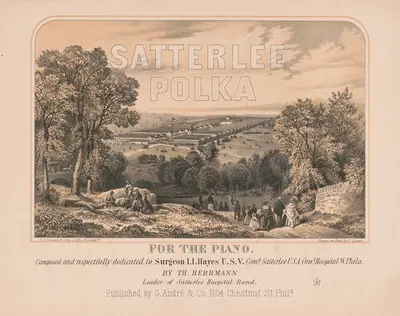 Satterlee polka for the piano by Джеймс Фуллер Куин, 1863 — digital art print download