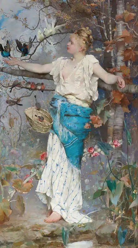Осенняя фантазия by Эмиль-Огюст Пинар, 1874 — digital art print download