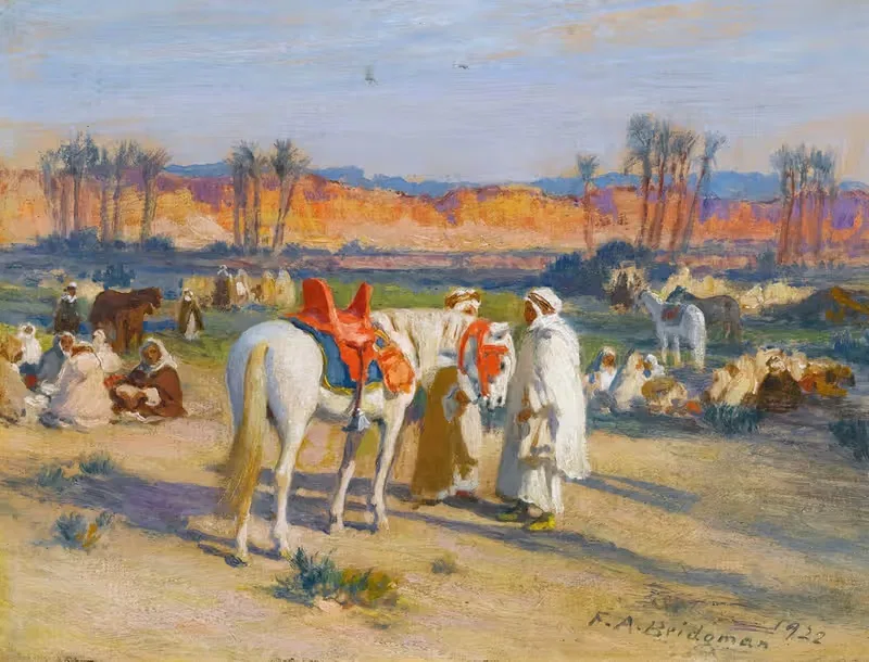 Остановка в пустыне by Фредерик Артур Бриджман, 1922 — digital art print download