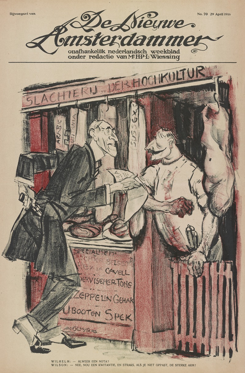 Slachterij der hochkultur by Jan Sluijters, 1916 — digital art print download