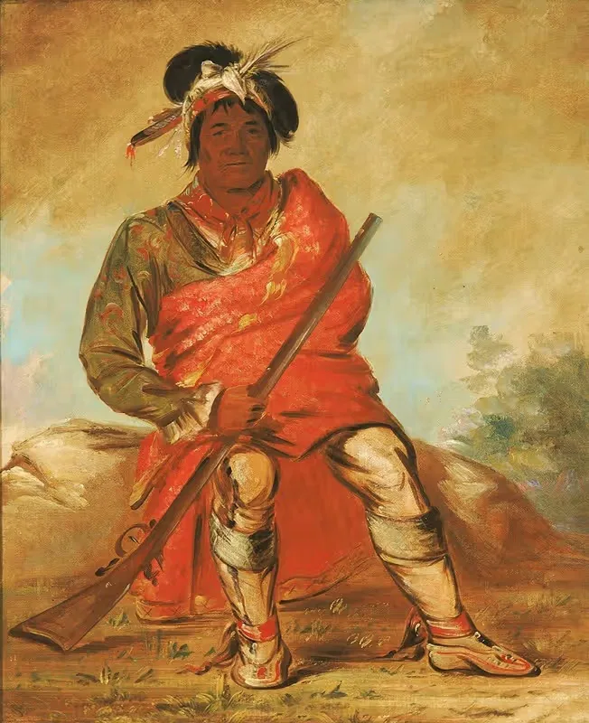 Эте-э-фикс-е-ко, Олень без сердца, вождь by Джордж Кэтлин, 1838 — digital art print download