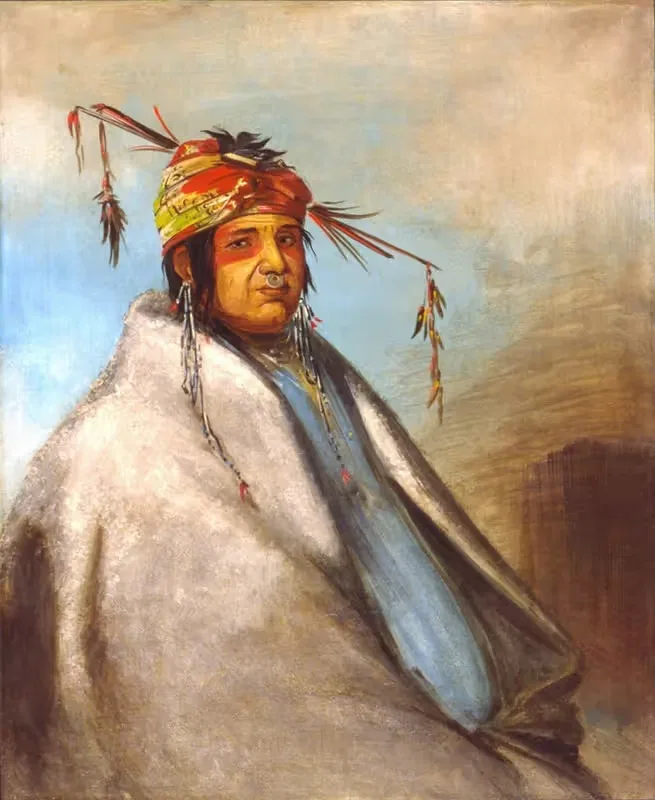 Non-on-dá-gon, a Chief by George Catlin, 1830 — digital art print download