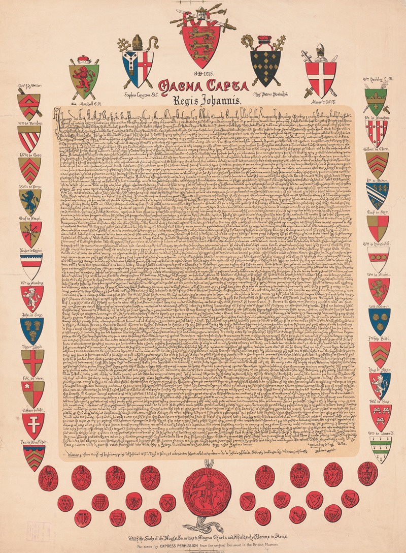 Magna Carta by В. Рир, 1894 — digital art print download