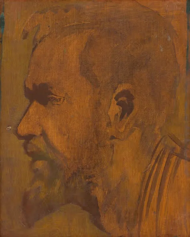 Head Study of a Thinker by Ladislav Mednyánszky, 1900–1910 — digital art print download