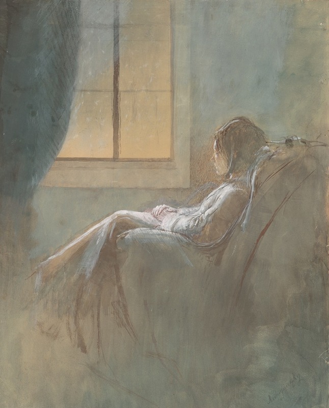 Old Woman Sitting by Ладислав Меднянски, 1882–1883 — digital art print download