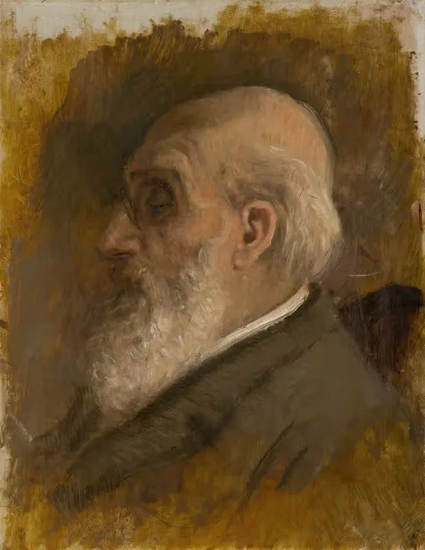 Painter's Father Profile with Pince-nez — Ladislav Mednyánszky