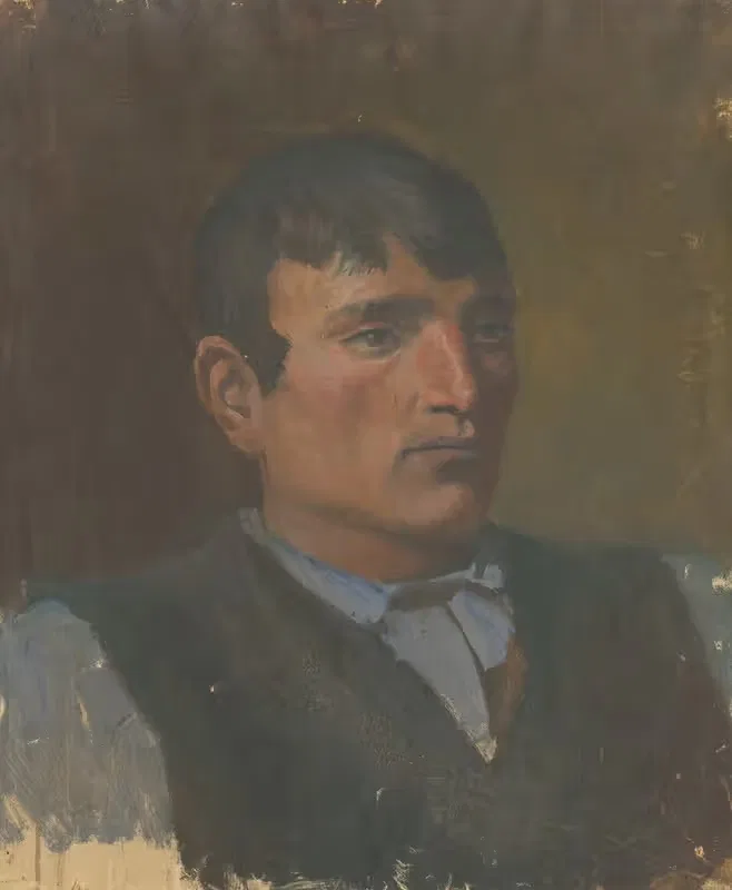 Study of a Young Man in a Dark Vest — Ladislav Mednyánszky