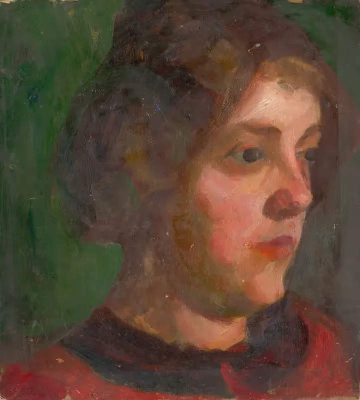 A study of a girl's head — Ľudovít Pitthordt