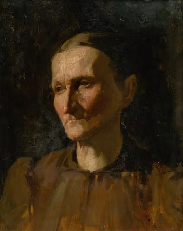Head Study of a Woman — Ľudovít Pitthordt