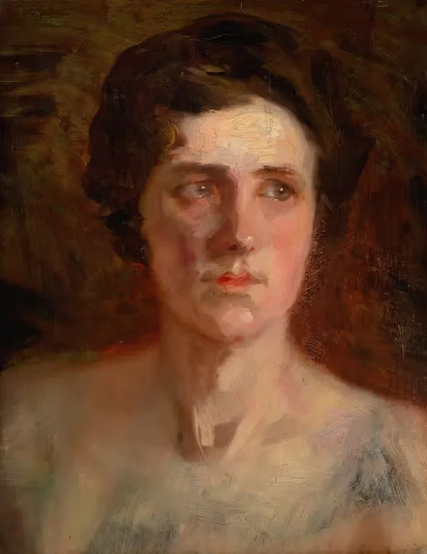 Head Study of a Woman — Ľudovít Pitthordt
