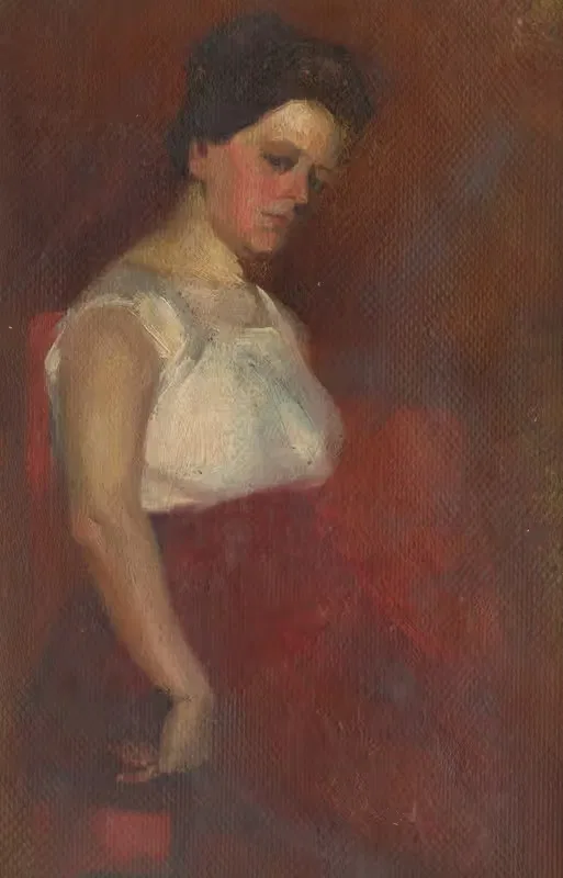 Study of a Seated Woman — Ľudovít Pitthordt