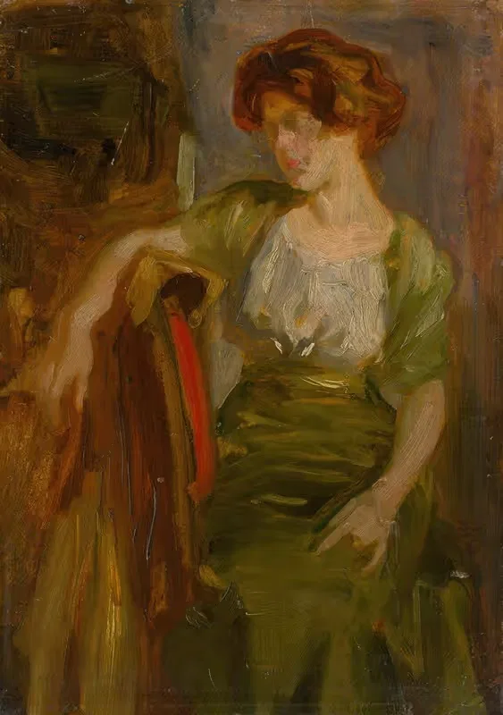 Study of a Seated Woman — Ľudovít Pitthordt