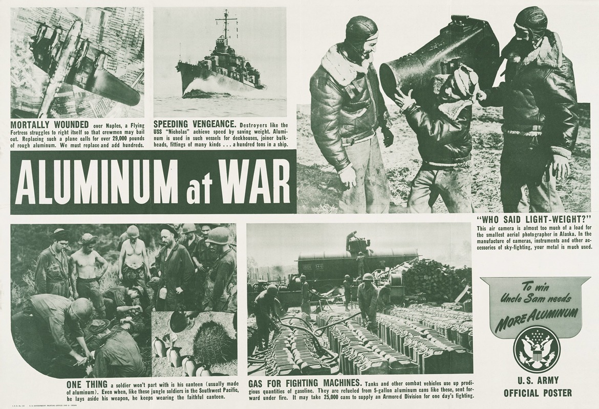 Aluminum at war by Аноним, 1943 — digital art print download