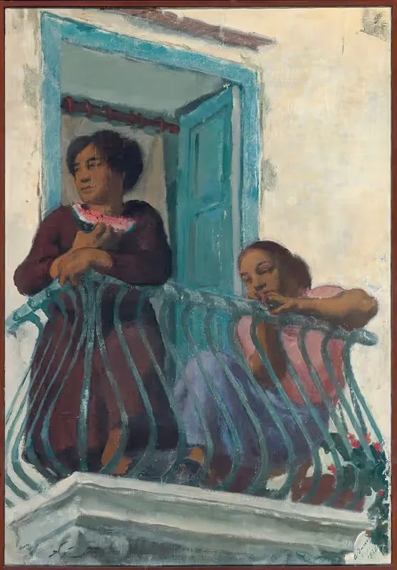 На балконе by Александр Жаковлев, 1936 — digital art print download