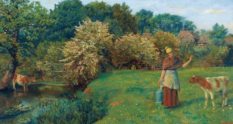 Поли, доярка by Артур Хьюз — digital art print download