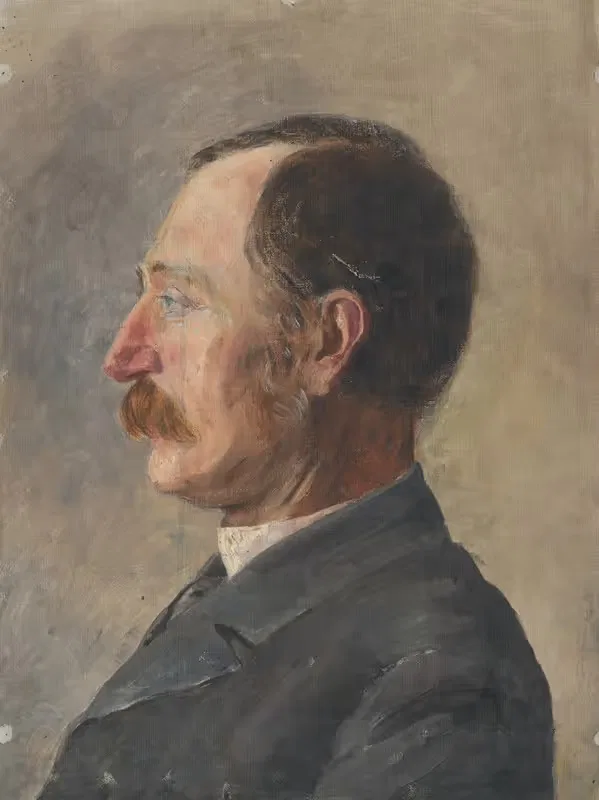 Изучение головы мужчины в профиль by Аурел Балло, 1890–1900 — digital art print download