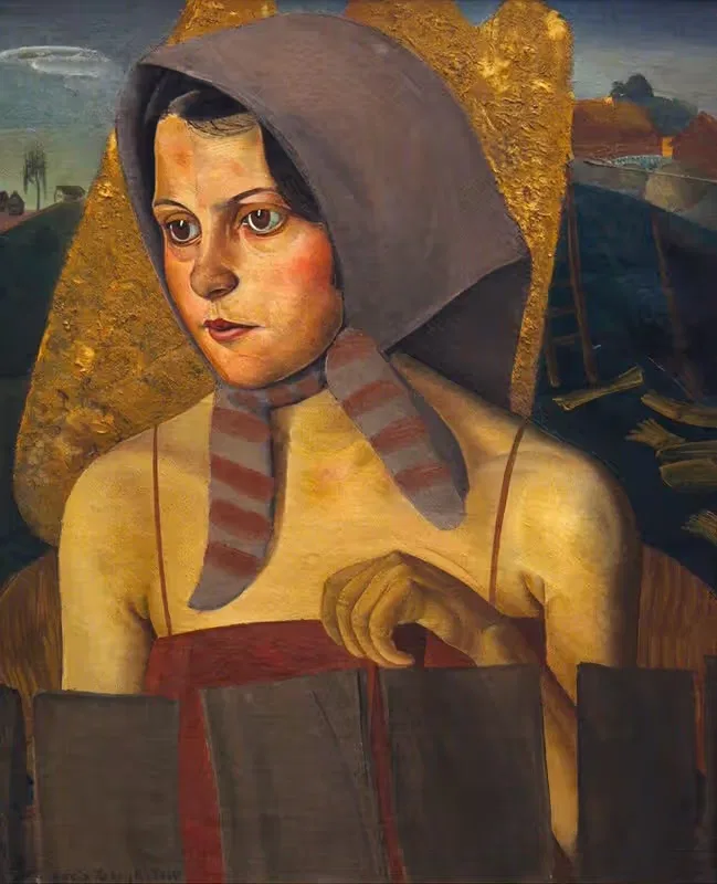 Русская крестьянская девушка by Борис Григорьев, 1924 — digital art print download