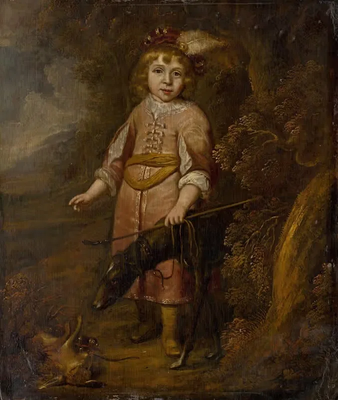 Portrait of a Boy as a Hunter — circle of Matthys van den Bergh