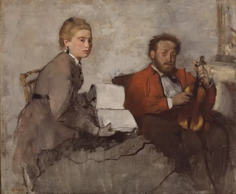 Violinist and Young Woman — Edgar Degas
