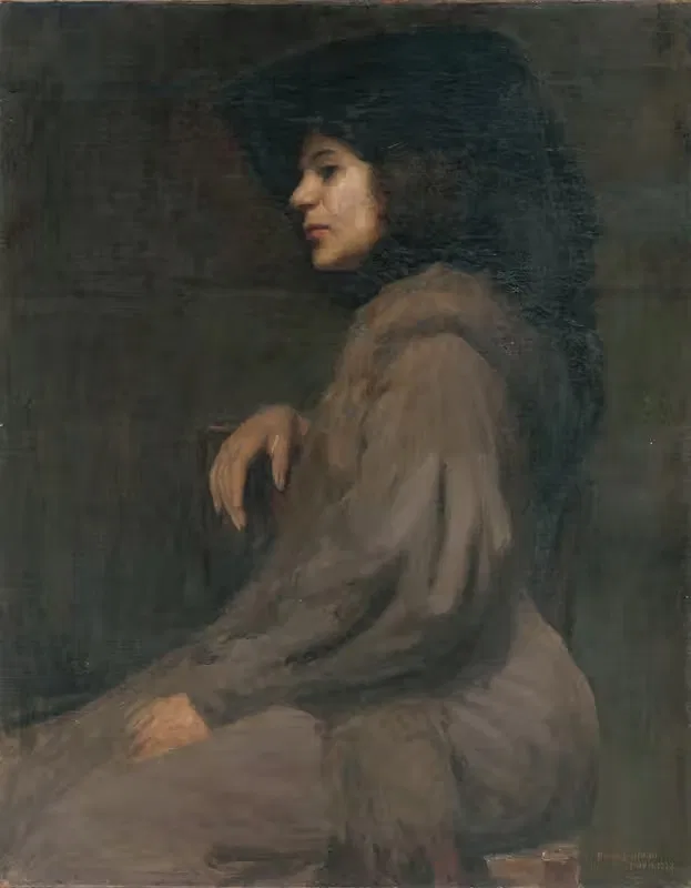 Study of a Model by Elemír Halász-Hradil, 1903 — digital art print download