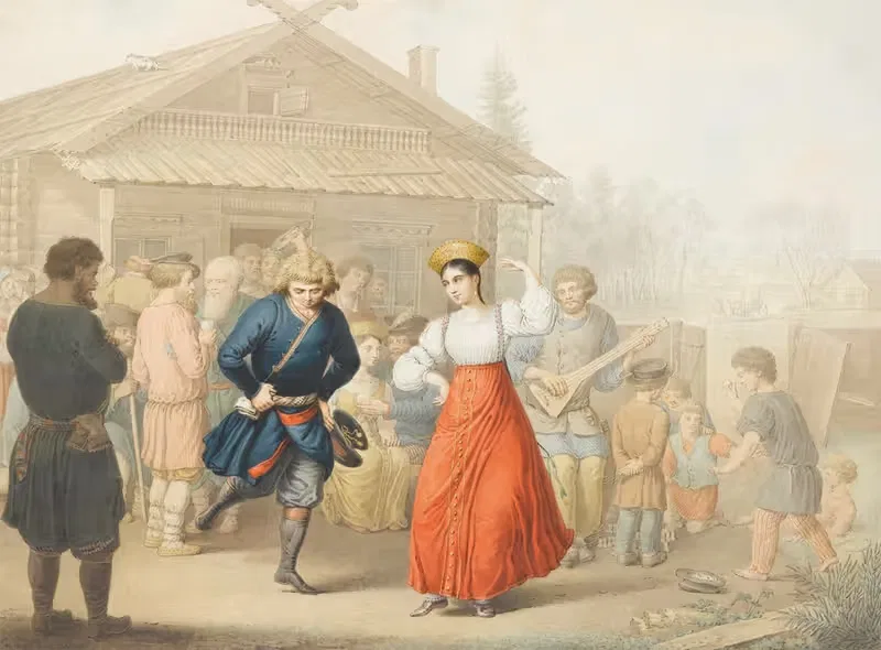 Merry-Making Outside A Tavern by Georg Emmanuel Opitz — digital art print download