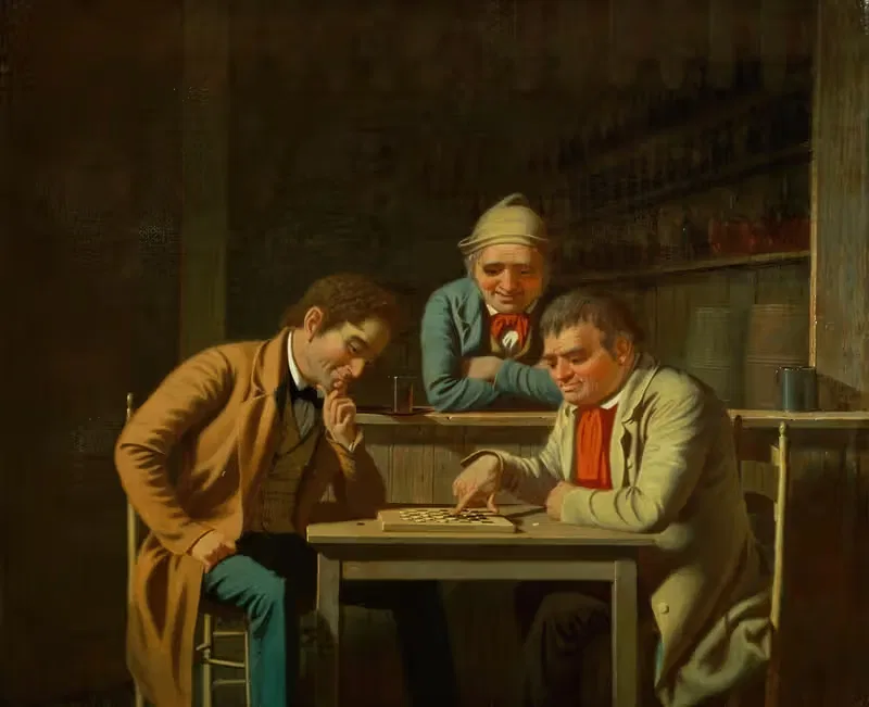 The Checker Players by George Caleb Bingham, 1850 — digital art print download