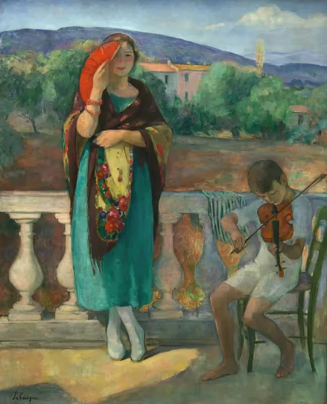 На балконе by Анри Лебаск, 1920 — digital art print download