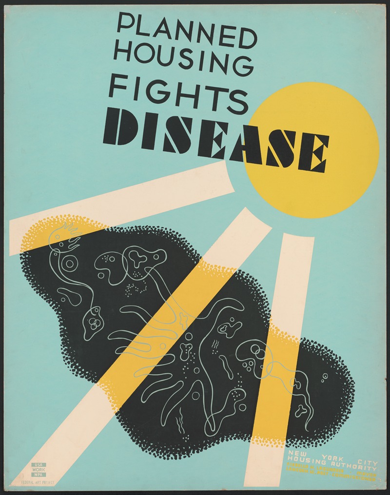Planned housing fights disease by Аноним, 1936-1938 — digital art print download