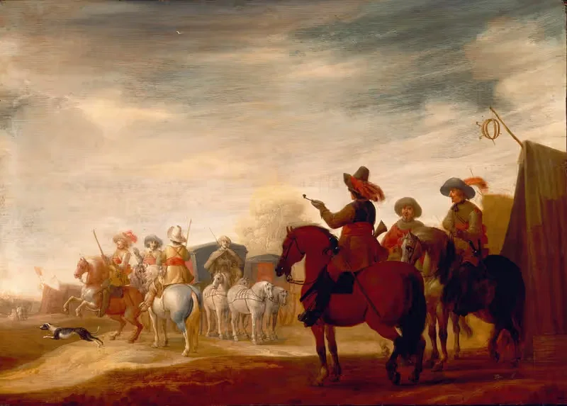Военный лагерь by Ян Якобсз. ван дер Стоффе, 1642 — digital art print download
